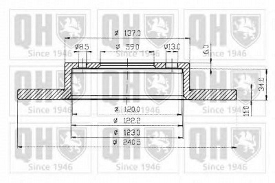 QUINTON HAZELL bdc3592 -  Тормозной диск